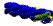 Azul with small green and yellow sections · Formando cordão